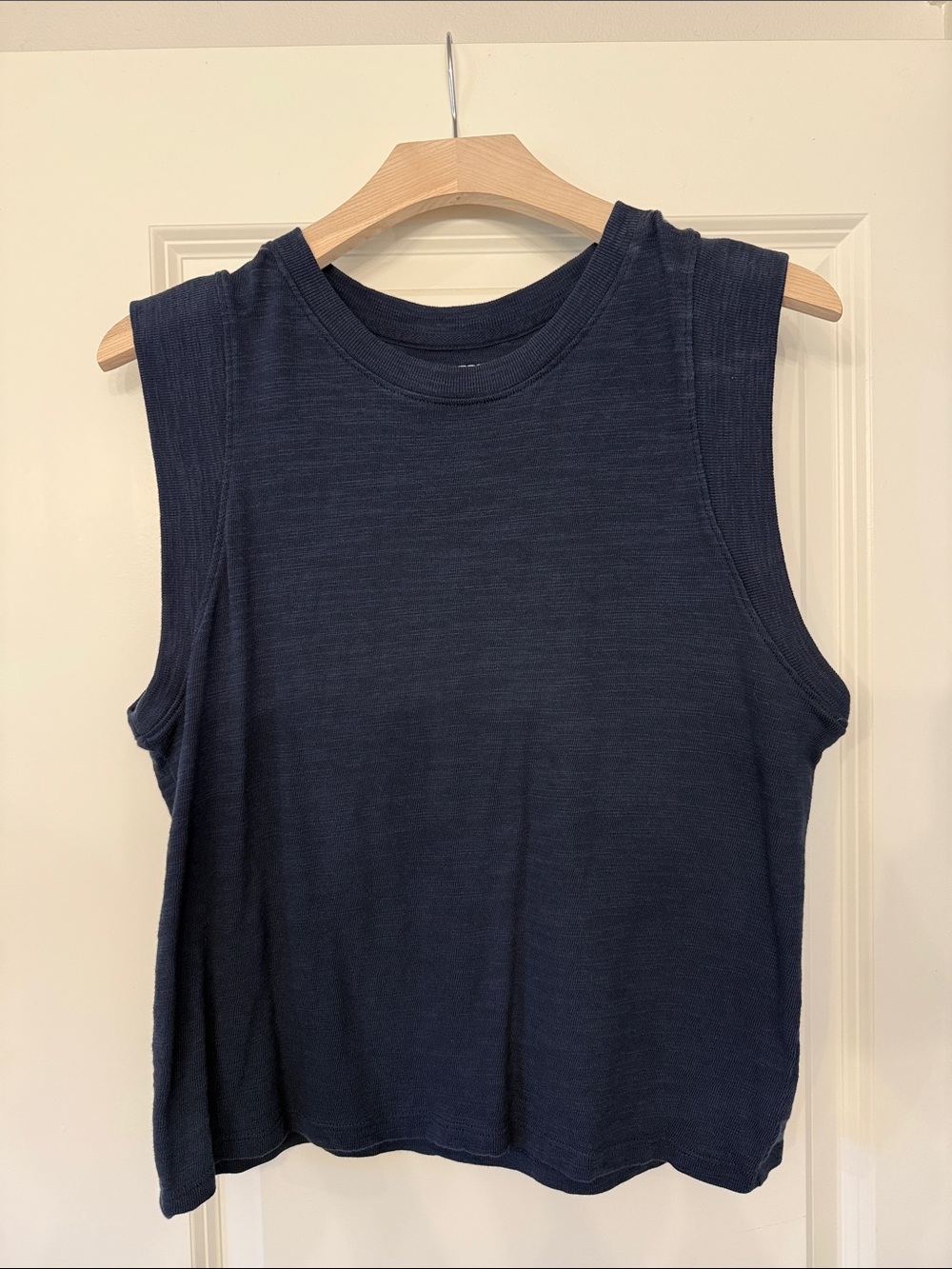 Faherty Navy Sleeveless Tank